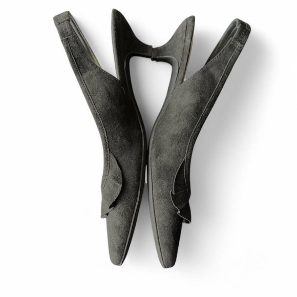 Anne Klein Black Suede Slingback Kitten Heels (Size 5.5) - Picture 2 of 4